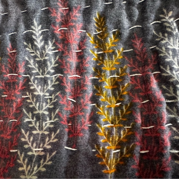 Kantha Blue tree of life with pink paisley Vintage throw/Quilt handsewn India - Picture 6 of 12